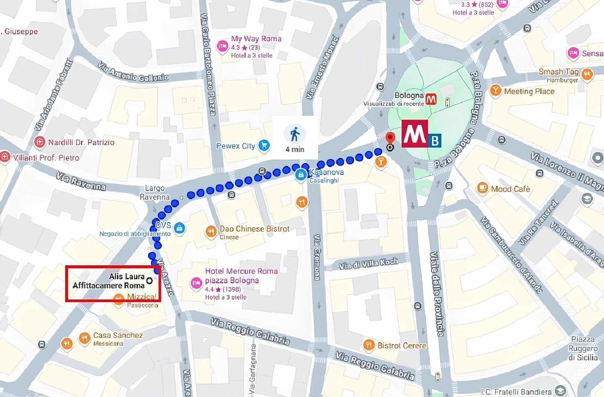 Alis Laura Guest House - 150M From Piazza Bologna Metro And 10 Minutes From The Colosseum ภายนอก รูปภาพ